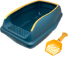 Smarty Pet Dual-Color Open Cat Litter Tray with Scoop