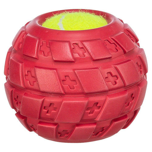 Trixie Tennis Ball In Tire Natural Rubber Durable Dog Toy