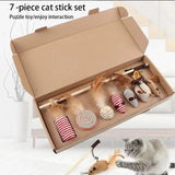 Holy Paws Single Cat Wand Toy With Assorted Toy Designs