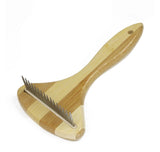 Smarty Pet Designer Wooden Bamboo Undercoat T-Shape Rake Comb