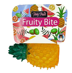 Holy Paws Fruity Bite Freezable Squeaky Cooling Chew Dog Toy