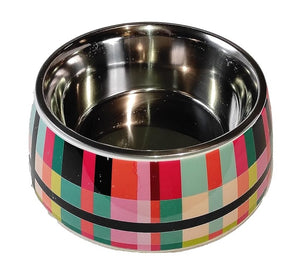 Smarty Pet Melamine Designed Printed Stainless Steel Non-Skid Rubber Bottom Bowl (Multi Print)
