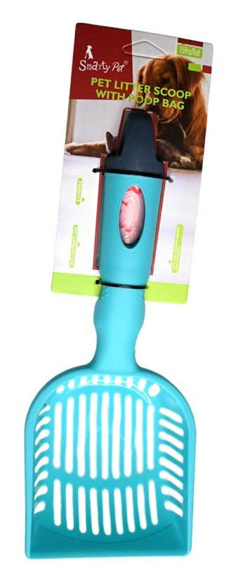 Smarty Pet Scooper With Poop Bag Holder (Color May Vary)