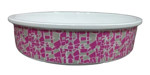 Smarty Pet Printed Melamine Heavy Dish Bowl With Non-Skid Base (Color May Vary)