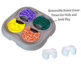 Nunbell Treat Puzzle Feeder Fun Licker Maze Interactive Game Tray For Dog (Color May Vary)