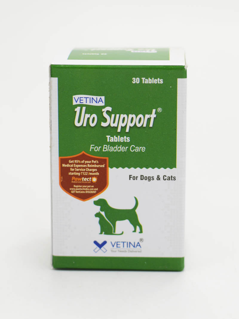 Vetina Uro Support Tablets – Bladder Care Supplement for Dogs & Cats