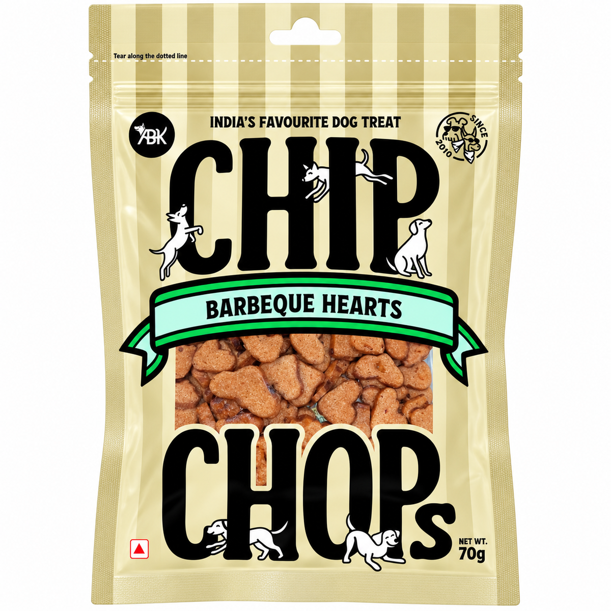 Chip Chops : Barbeque Hearts Dog Treats