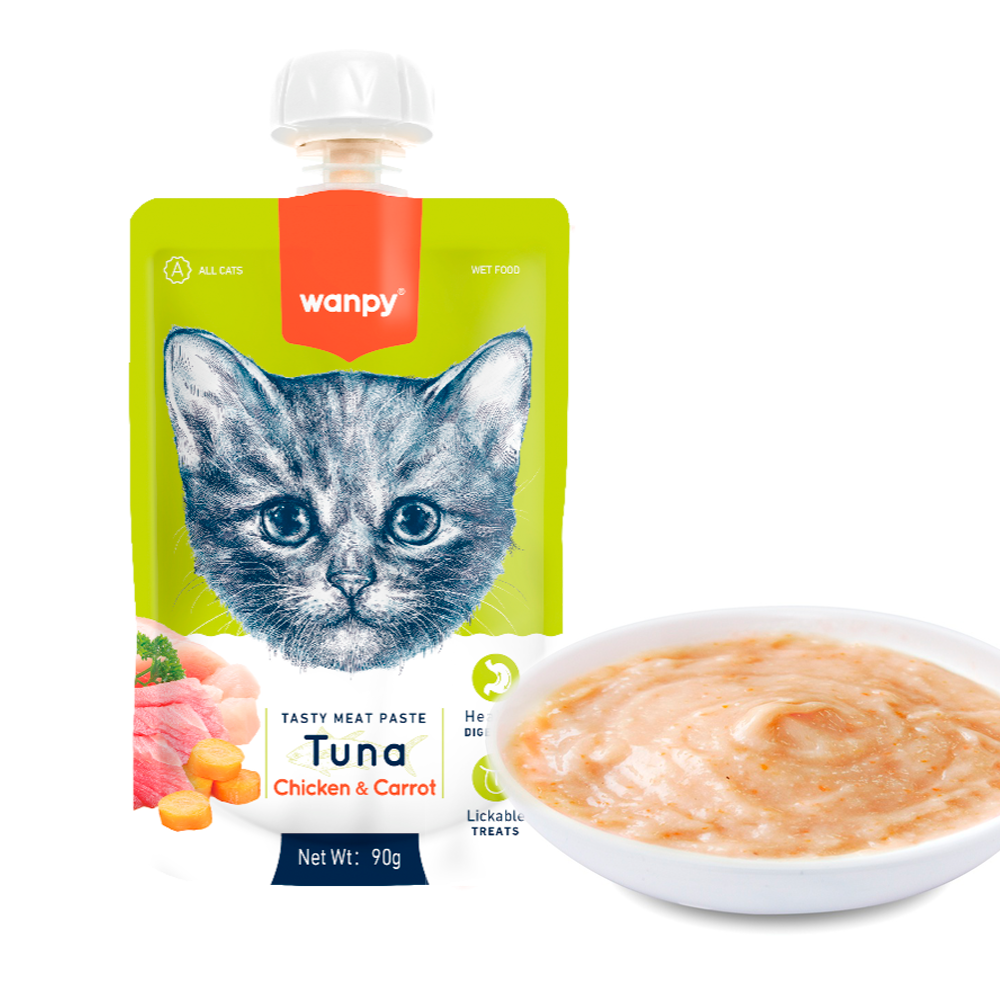 Wanpy Tasty Meat Paste – Tuna with Chicken & Carrot Cat Treat