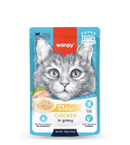 Wanpy Stew Tuna & Chicken In Gravy Adult Cat Pouch