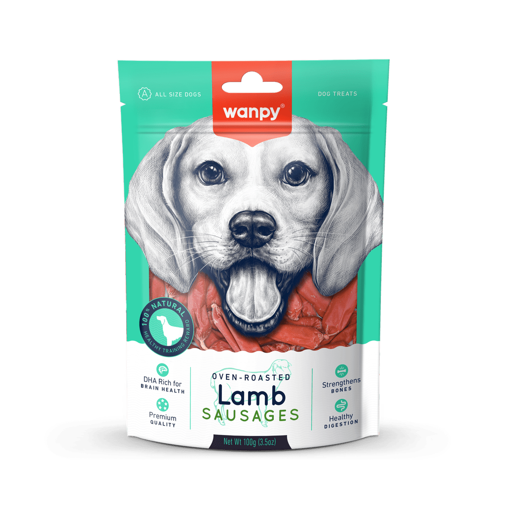 Wanpy : Oven-Roasted Lamb Sausages - Dog Treats