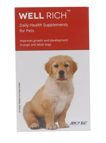 Skyec : Well Rich Daily Health Supplement Tablets for Pets