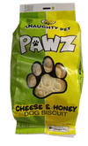 Naughty Pet Paw Cheese & Honey Dog Biscuits
