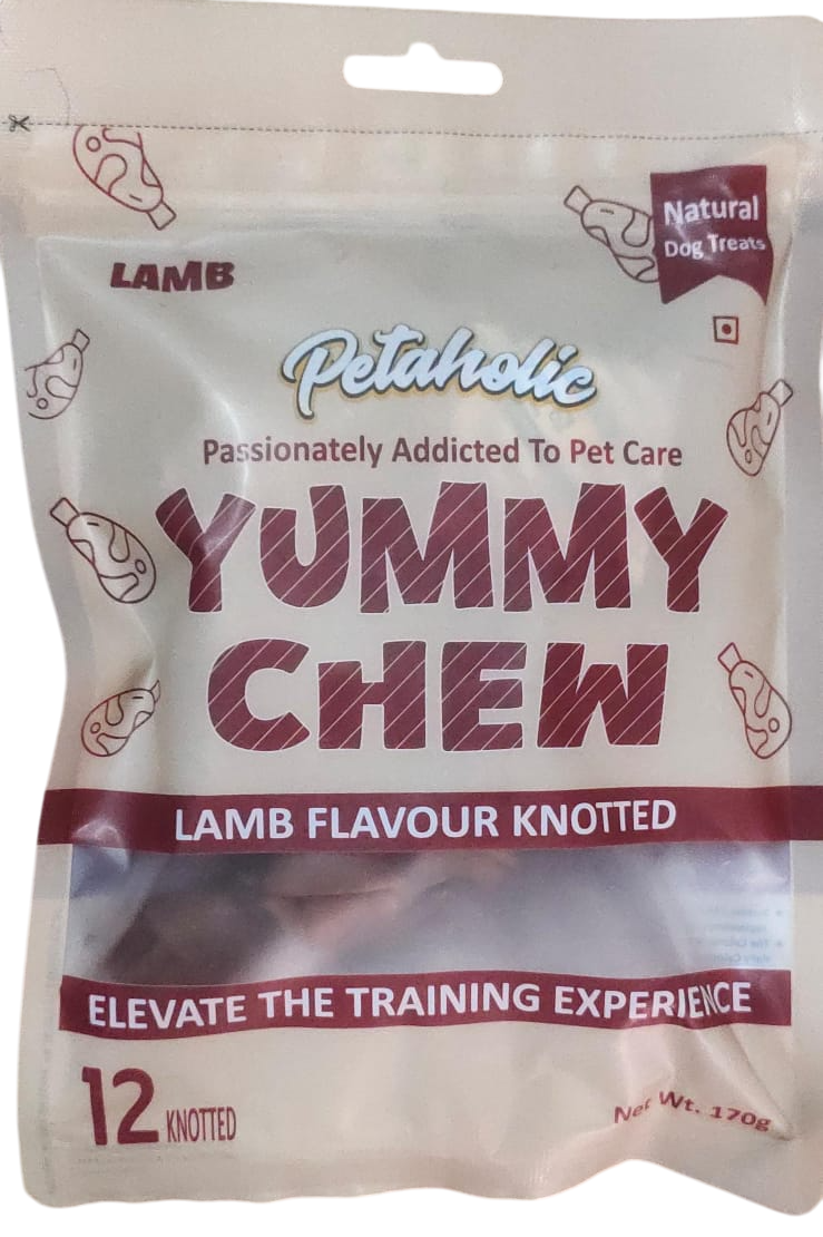Petaholic Yummy Chew Lamb Knotted Bone Flavour