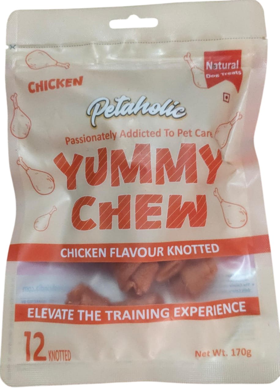 Petaholic Yummy Chew Chicken Knotted Bone Flavour