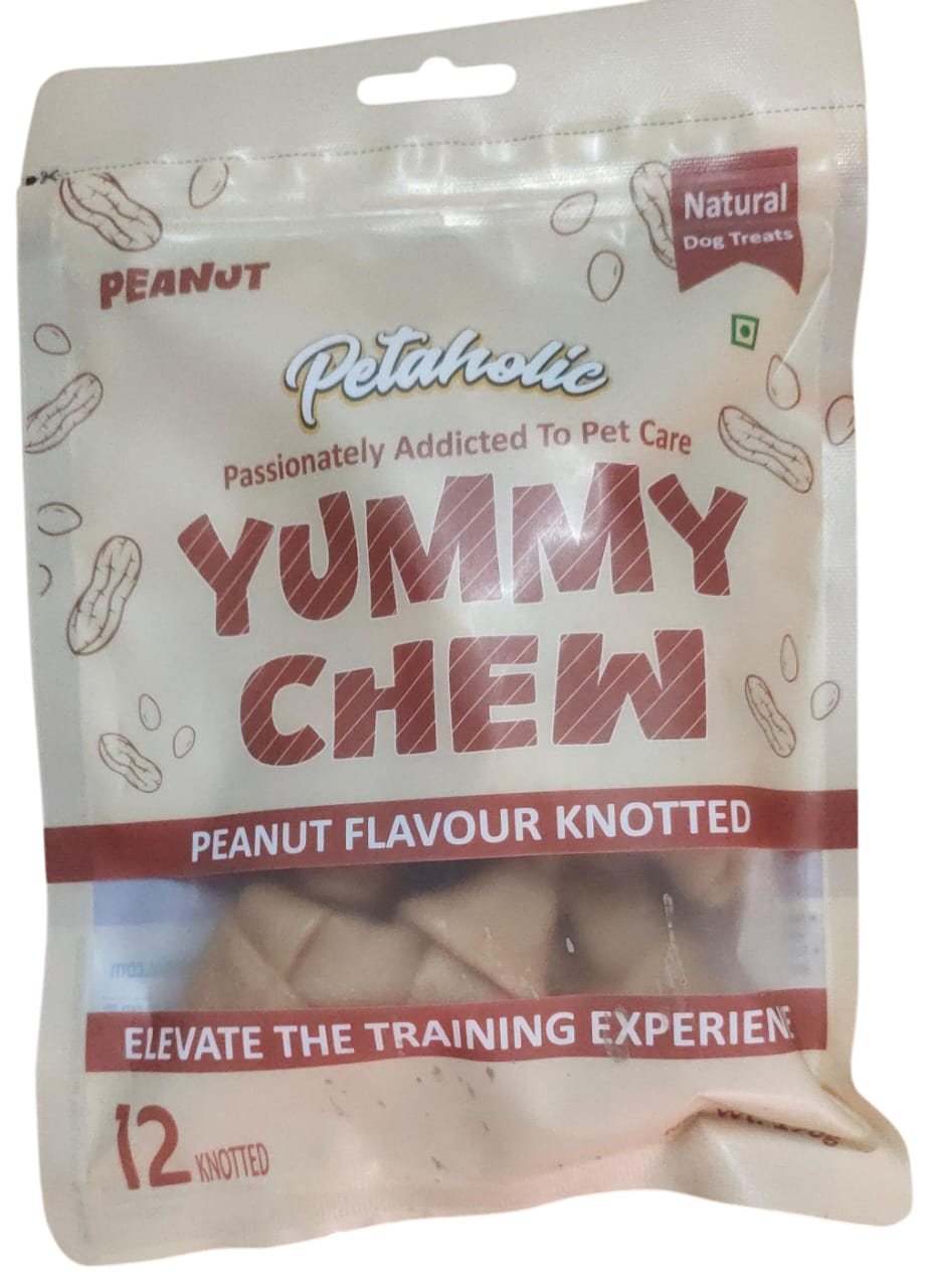Petaholic Yummy Chew Peanut Knotted Bone Flavour