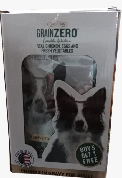 Signature Grainzero Real Chicken Eggs & Fresh Vegetables Adult Pouch (Buy 5 Get 1 Free)