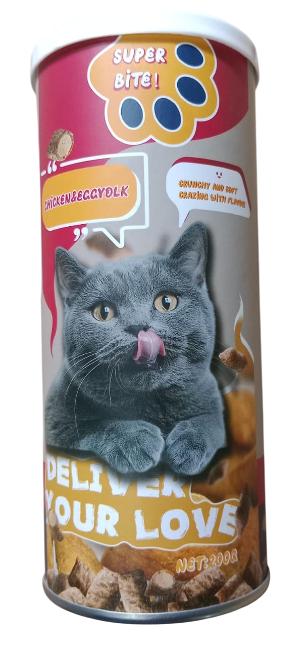 Super Bites Chicken & Egg Yolk Treats Cat Biscuits