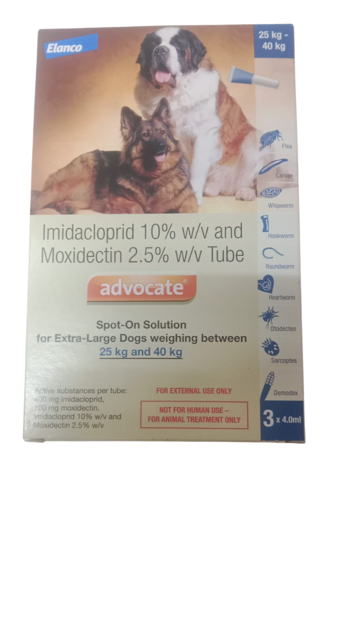 Elanco Advocate Spot On For Extra Large Dogs Weighing Between 25 kg And 40 kg