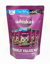 Whiskas Tuna In Jelly Adult Cat Pouch - Weekly Value Pack (80gx7)