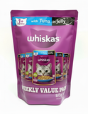 Whiskas Tuna In Jelly Adult Cat Pouch - Weekly Value Pack (80gx7)