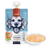 Wanpy Tasty Meat Paste – Chicken with Carrot & Pea Dog Treat