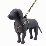 Kennel Leopard Yellow Printed Padded Click Lock Adjustable Harness