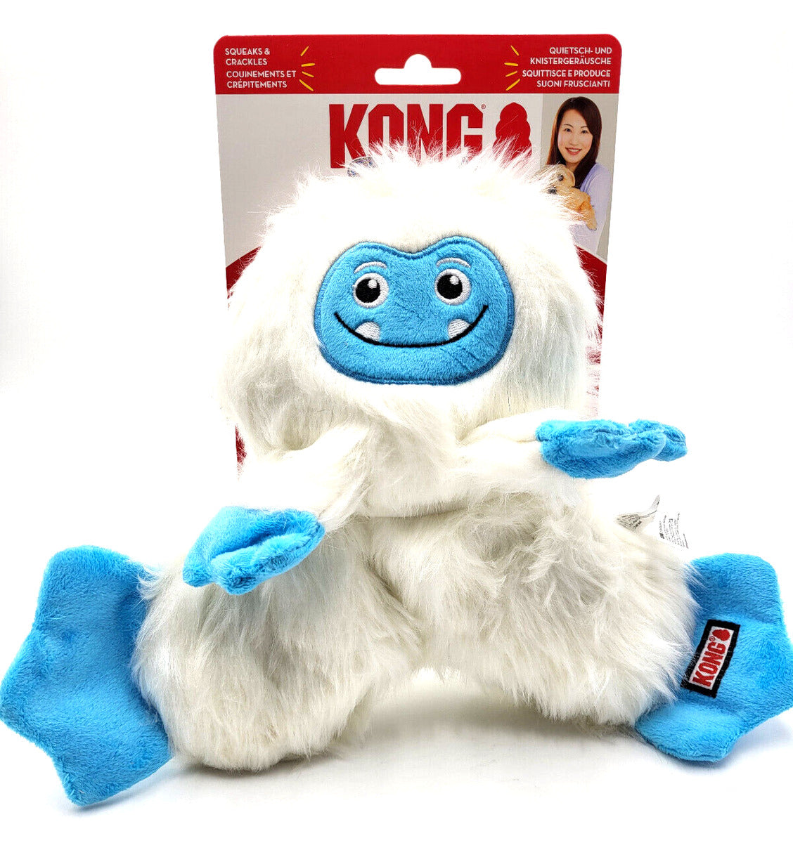 Kong Holiday Frizzles Yeti Dog Toy