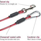 Petropolis Stretchable Training Tie Out Cable Leash - Small