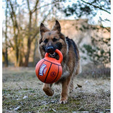 Gigwi Basket Ball with Rubber Handle Jumball Dog Toy - Orange