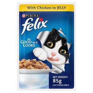 Felix With Chicken In Jelly Cat Pouch