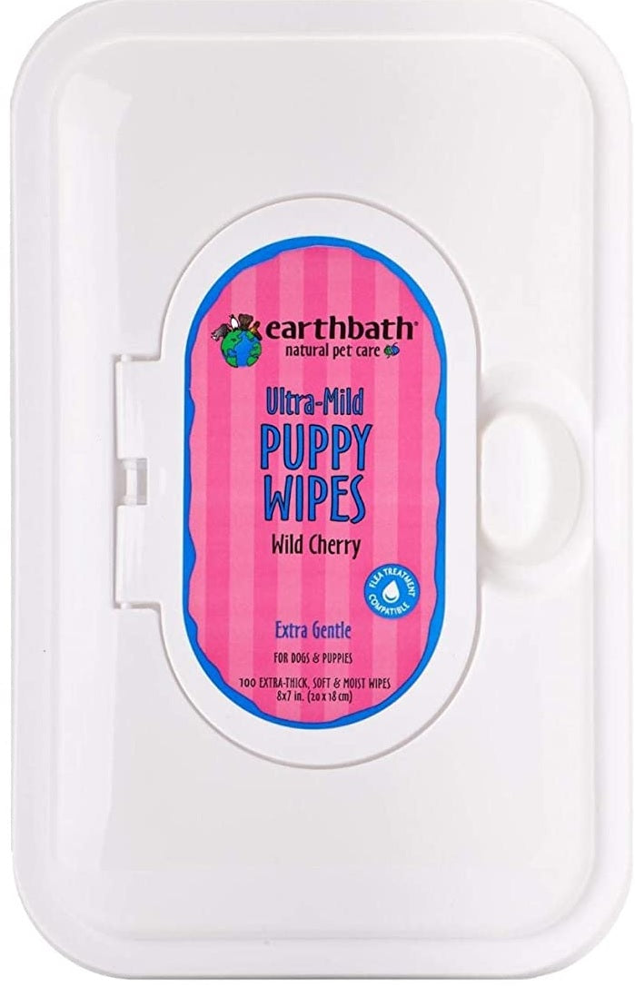 Earthbath Ultra-Mild Puppy Wipes - Wild Cherry