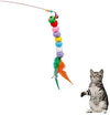 Pets Empire Teaser Wand & Colorful Feather Cat Stick Toy