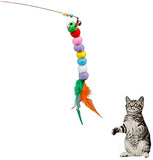 Pets Empire Teaser Wand & Colorful Feather Cat Stick Toy