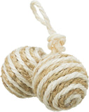 Trixie Two Balls on Sisal Rope Cat Toy