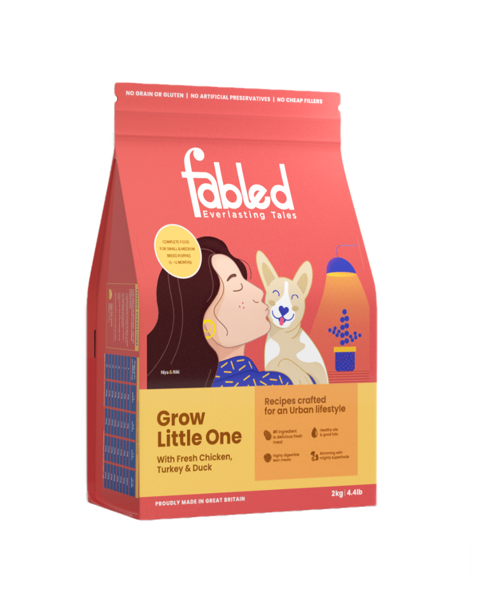 Fabled Grow Little One With Chicken, Turkey & Duck Small Breed Puppy Dry Food