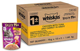 Whiskas Tasty Mix Chicken With Tuna & Carrot In Gravy Pouch (Pack Of 24)