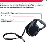 Kong Retractable Terrain Tape Dog Leash Black - 3 M