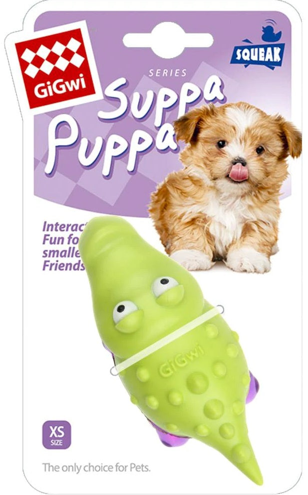 Gigwi Suppa Puppa Alligator Squeak Toy Green/Purple