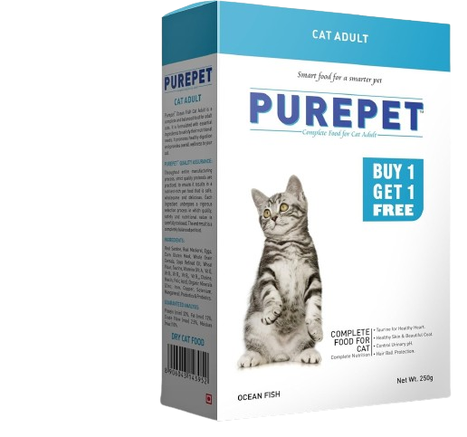 Purepet Ocean Fish Adult Cat Dry Food Buy 1 - Get 1 Free
