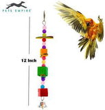 Pets Empire Hanging Craft Pure Natural Colorful Bead With Bell Bird Toy