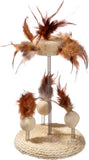 Karlie Nature Cat Toy Sisal & Luffa Stand With Feather Cat Toy