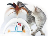 Gigwi Feather Spinner Pet Droid Replaceable Natural Feather Caps & 3 Motion Sensor