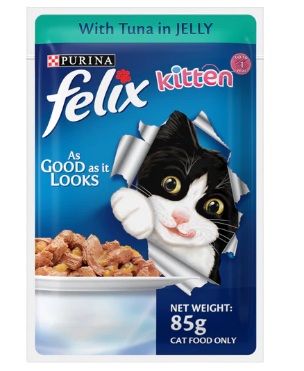 Purina Felix With Tuna In Jelly Kitten Pouch