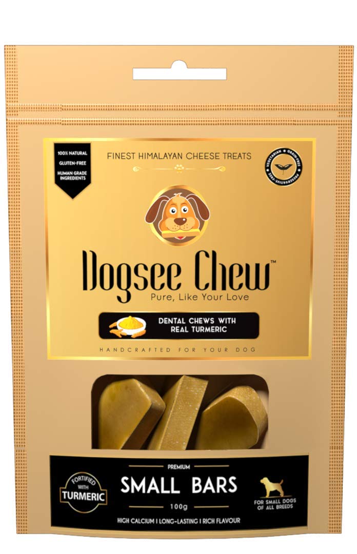 Dogsee Chew Dental Chews With Real Turmeric Premium - Small Bars