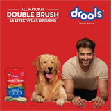 Drools Double Brush Dental Treat Mint Flavour Breath Strips For Small & Medium Breed Dogs