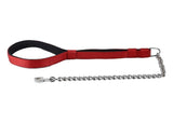 Kennel Chain Lead Medium Thick (L = 20") (T = 3mm) with Padded Nylon Handle (W = 1")