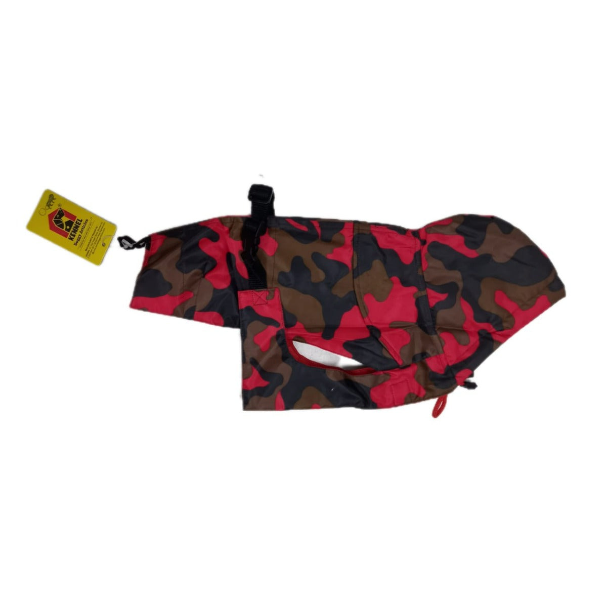 Kennel Printed Color Raincoat - Red
