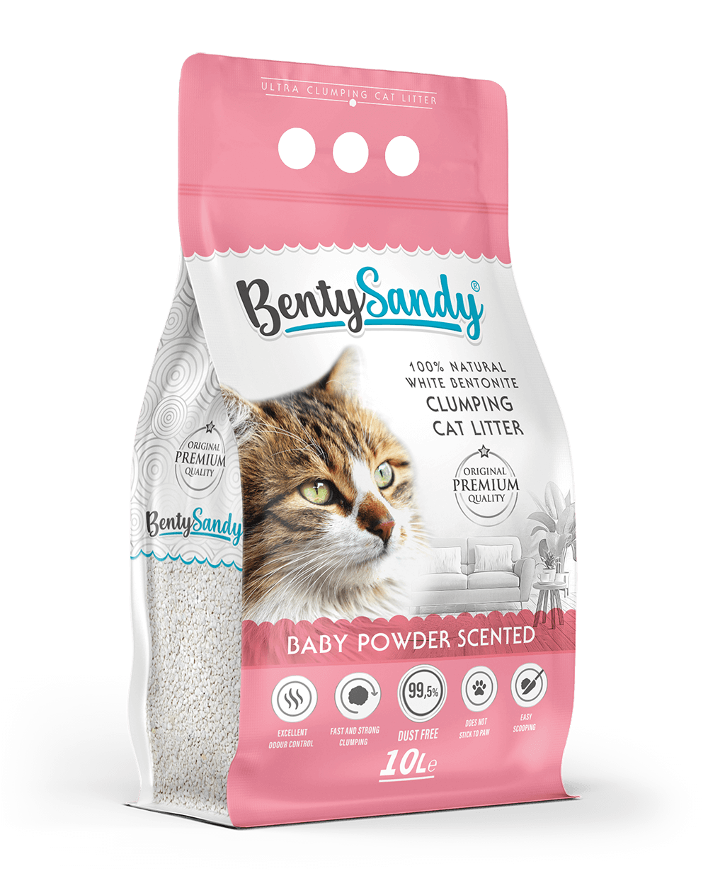 Benty Sandy Clumping Cat Litter – Baby Powder Scent