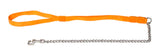Kennel Chain Lead Medium Thick (L = 30") (T = 3mm) with Soft Nylon Handle (W = 1")
