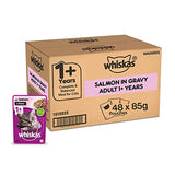 Whiskas With Salmon In Gravy Adult Cat Pouch (Pack Of 48) - Ecom Pack